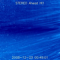 Debris seen by STEREO Ahead HI1