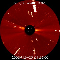Debris seen by STEREO Ahead COR2