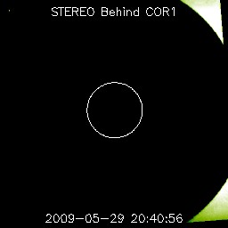 COR1 image involving blank exposures