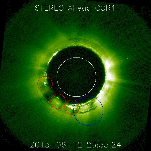 Field lens artifacts in COR1-A