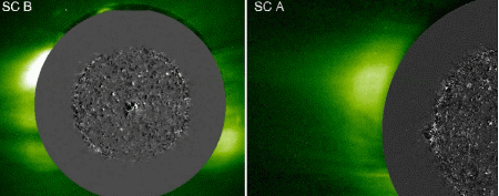 Images of EUV waves from two points of view