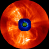 Massive solar storm pointed straight at STEREO Behind thumbnail